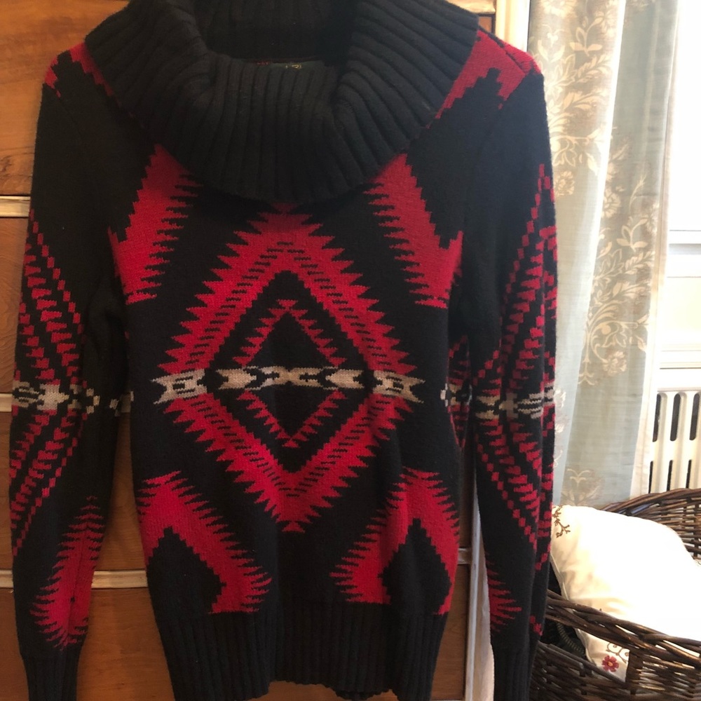 Ralph Lauren cowl neck Aztec print sweater